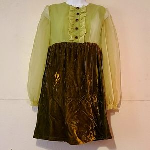 OOAK Vintage Green Dress Custom